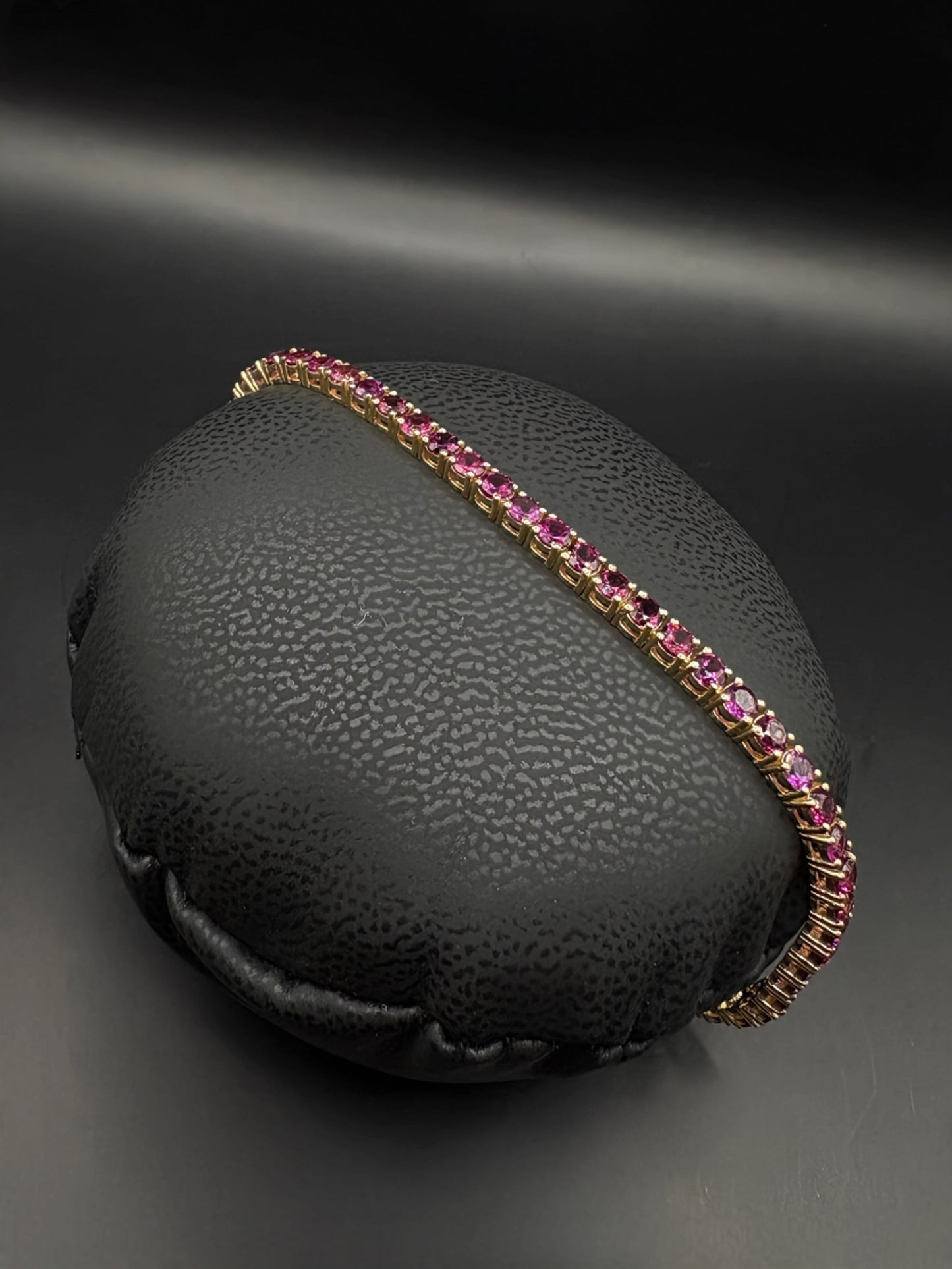Pink Garnet Tennis Bracelet