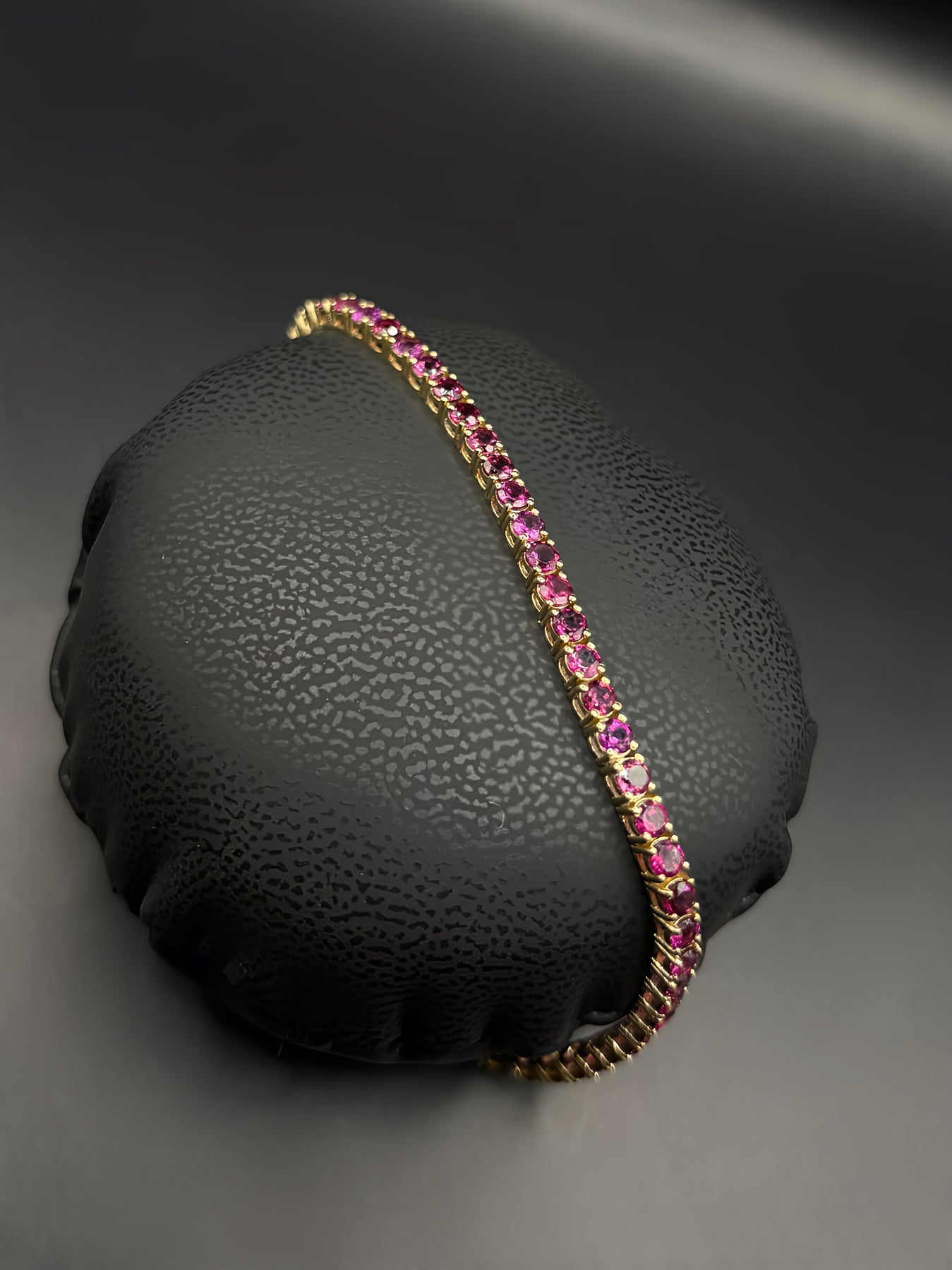 Pink Garnet Tennis Bracelet
