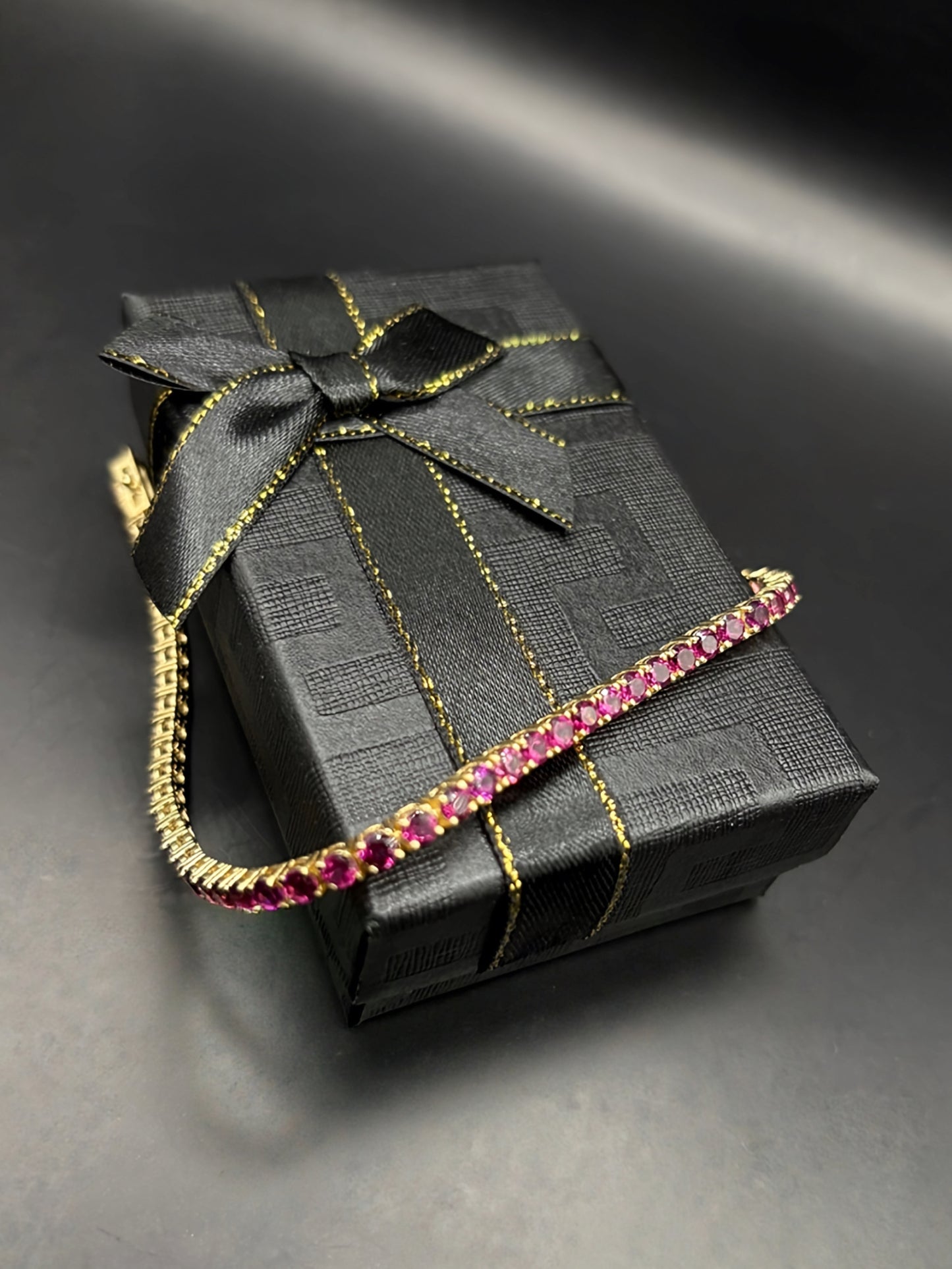 Pink Garnet Tennis Bracelet