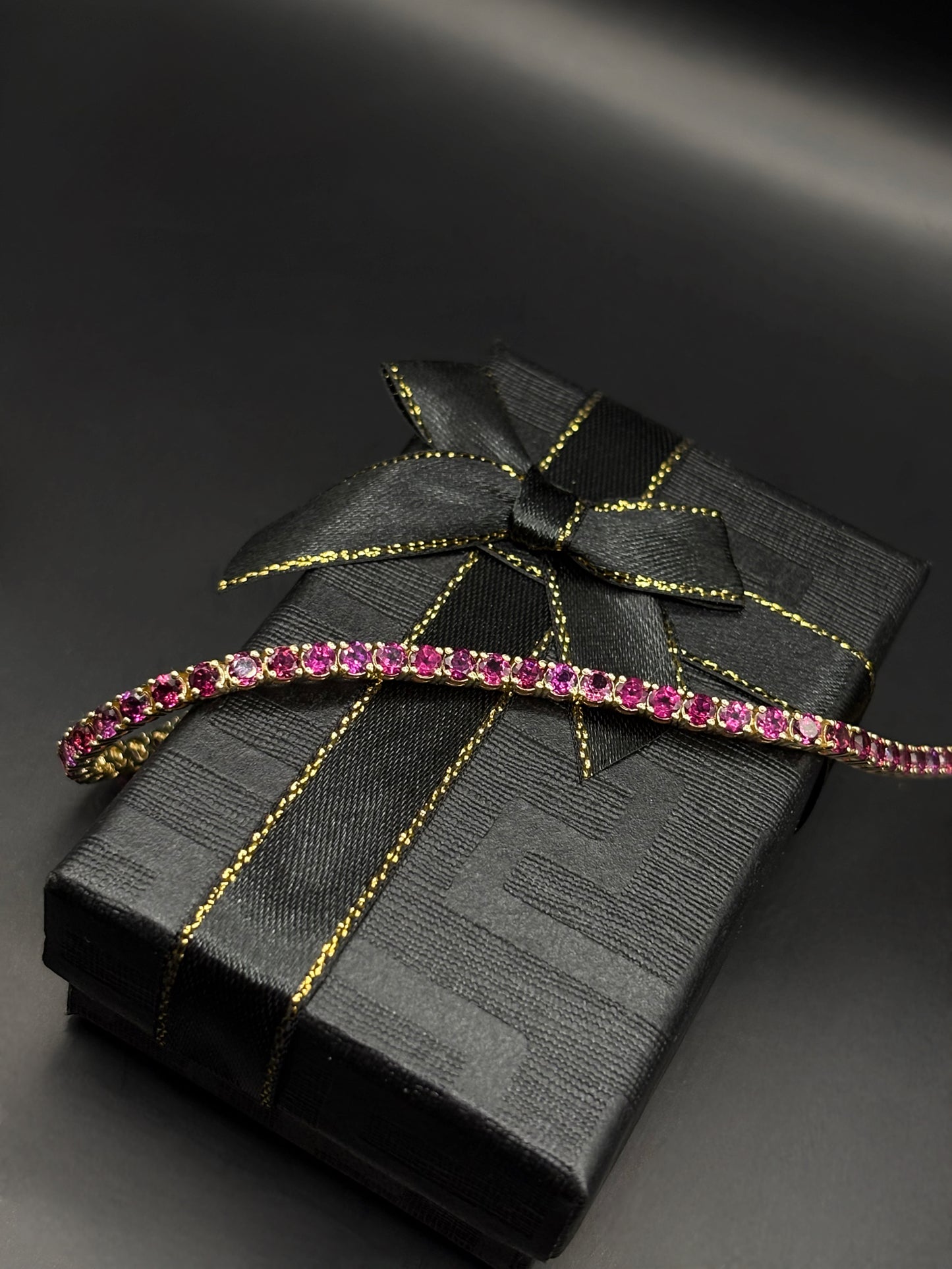 Pink Garnet Tennis Bracelet
