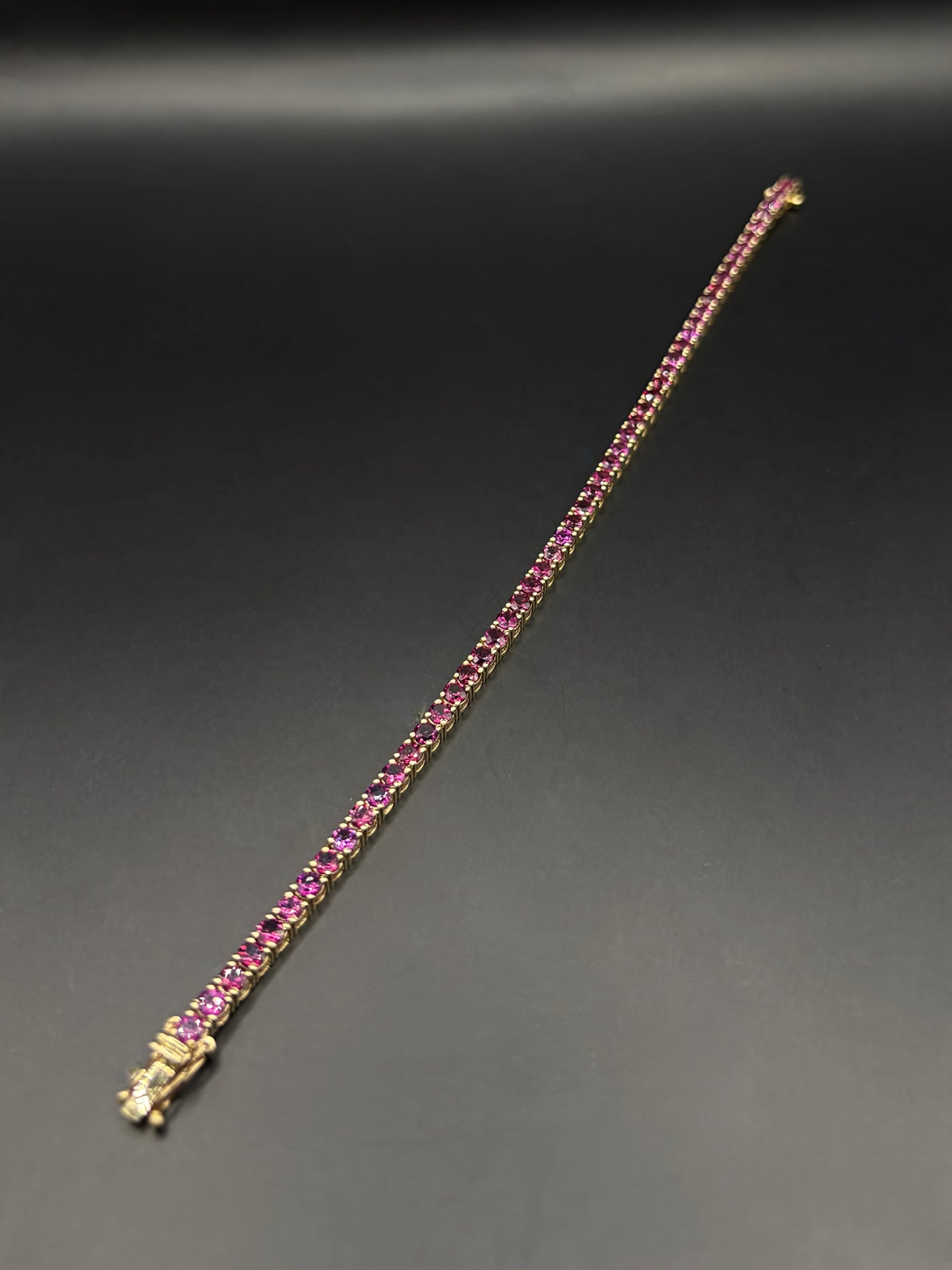 Pink Garnet Tennis Bracelet