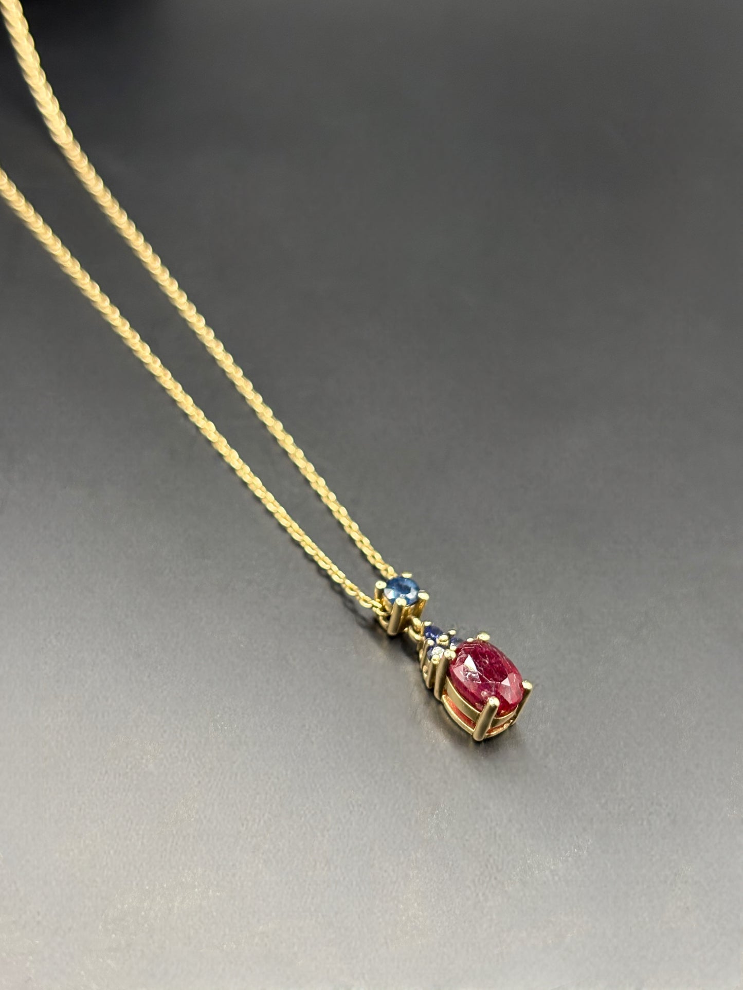 Yellow Gold Ruby Pendant