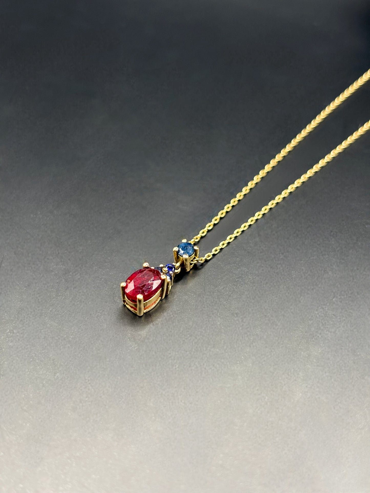 Yellow Gold Ruby Pendant