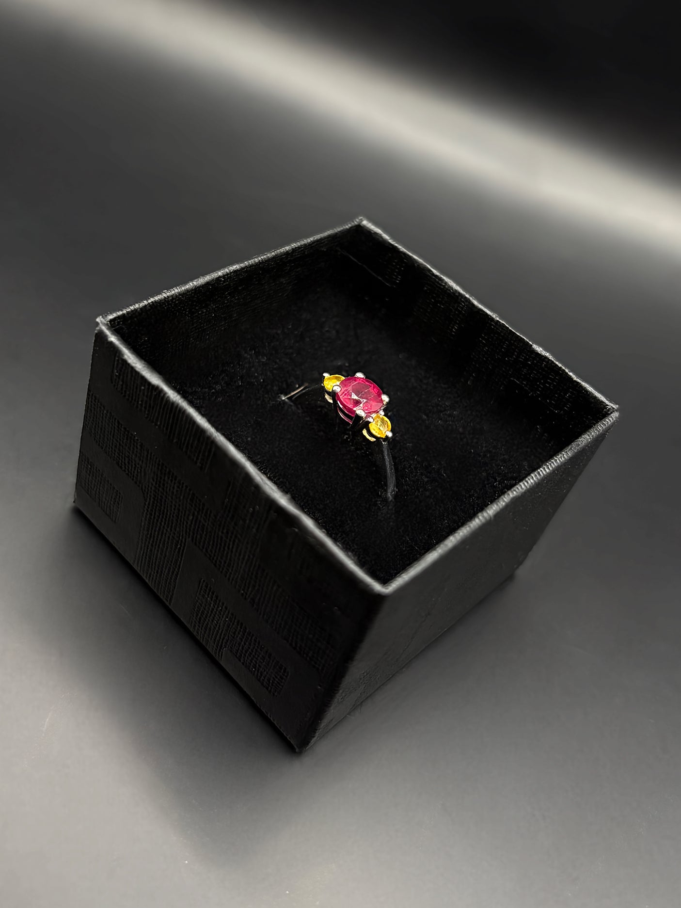 Red Ruby White Gold Ring