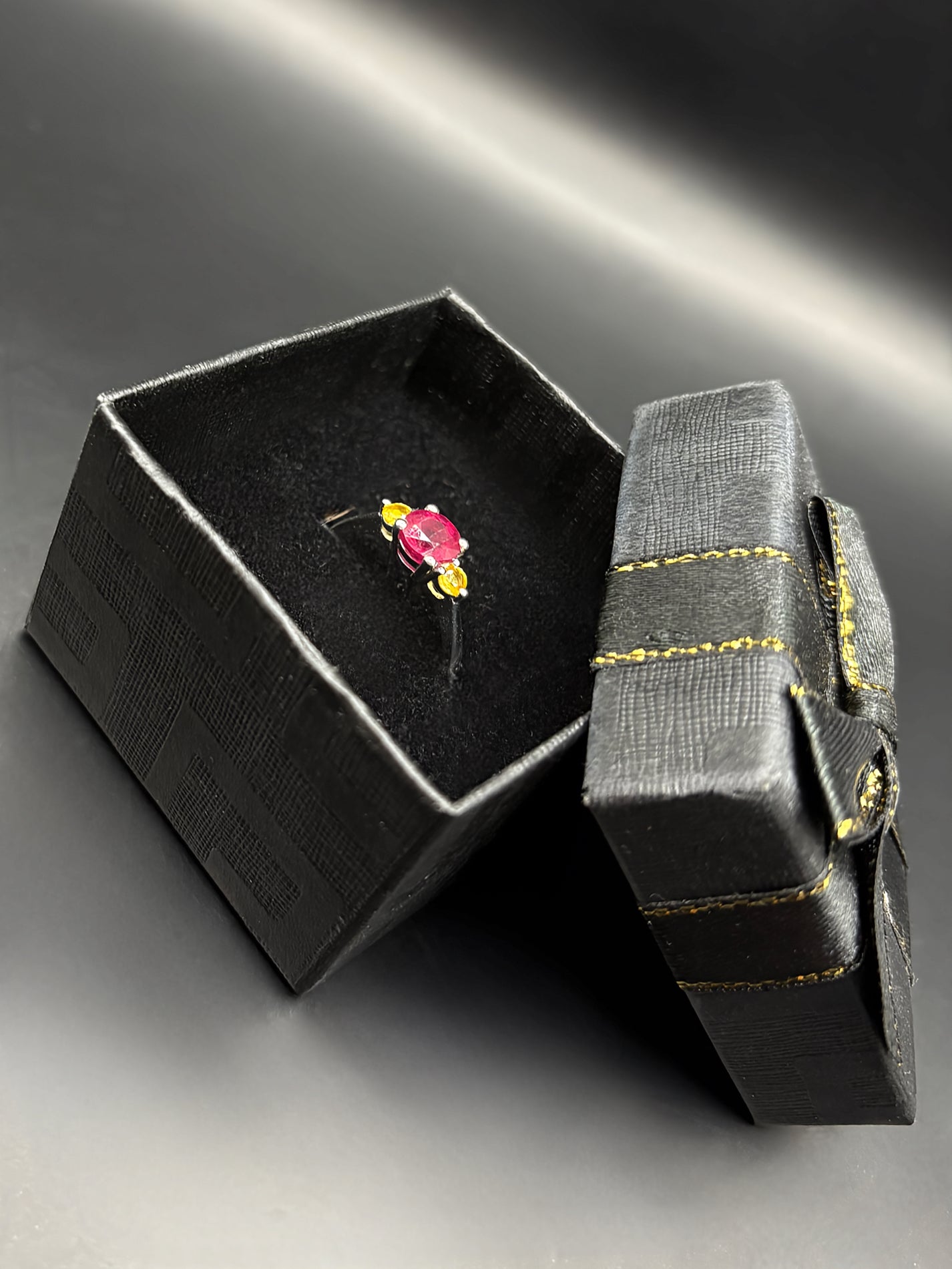Red Ruby White Gold Ring