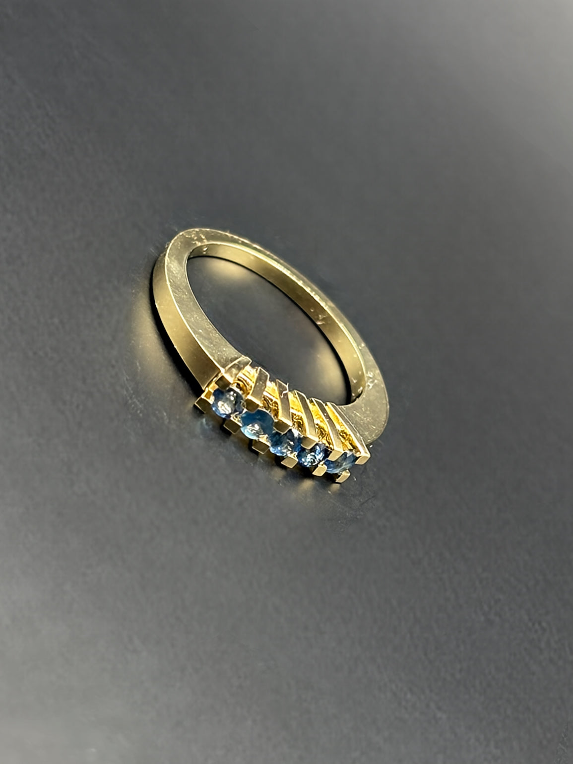 Blue Sapphire Semi Infinity Ring