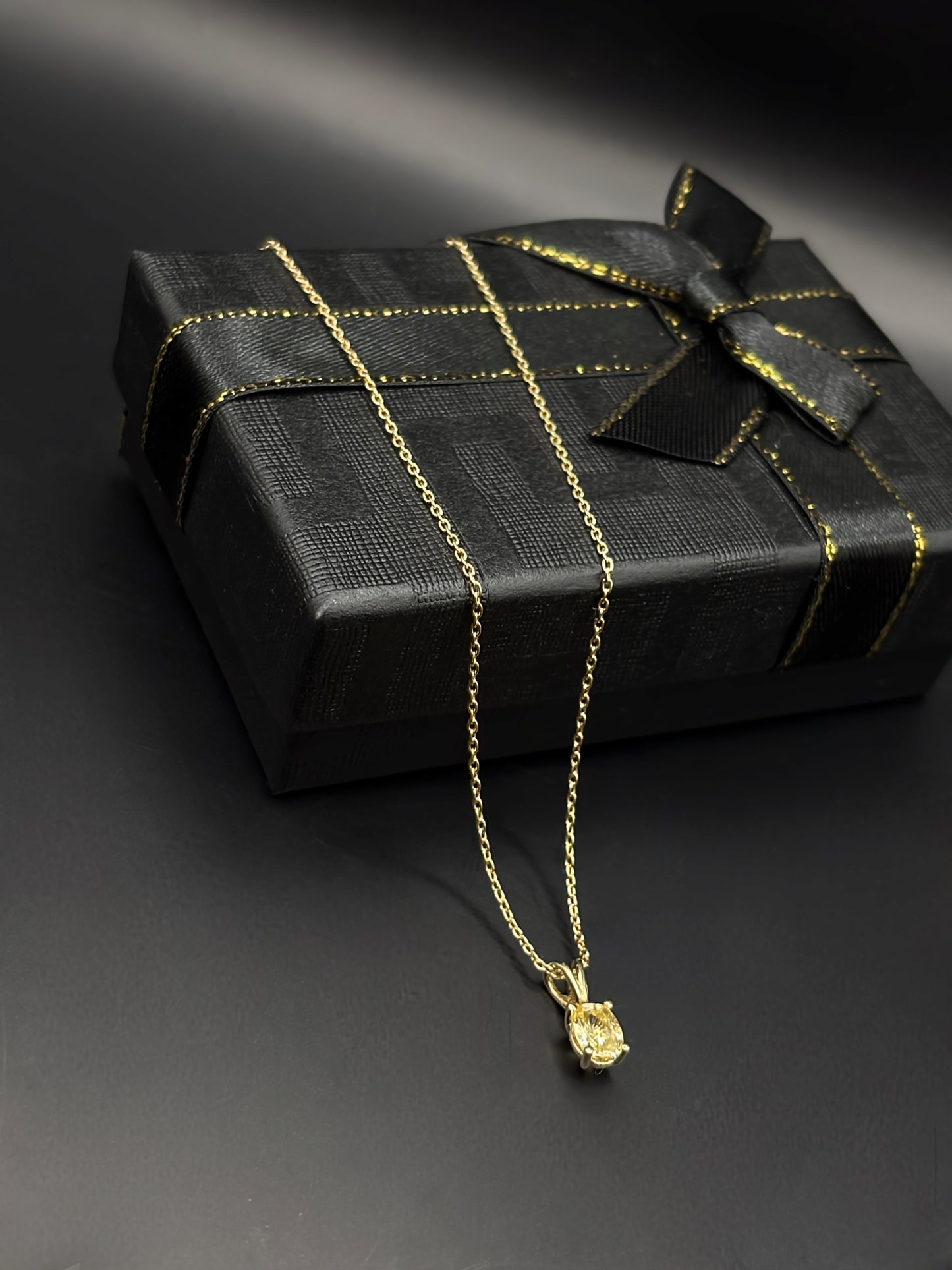 Golden Sapphire Gold Necklace