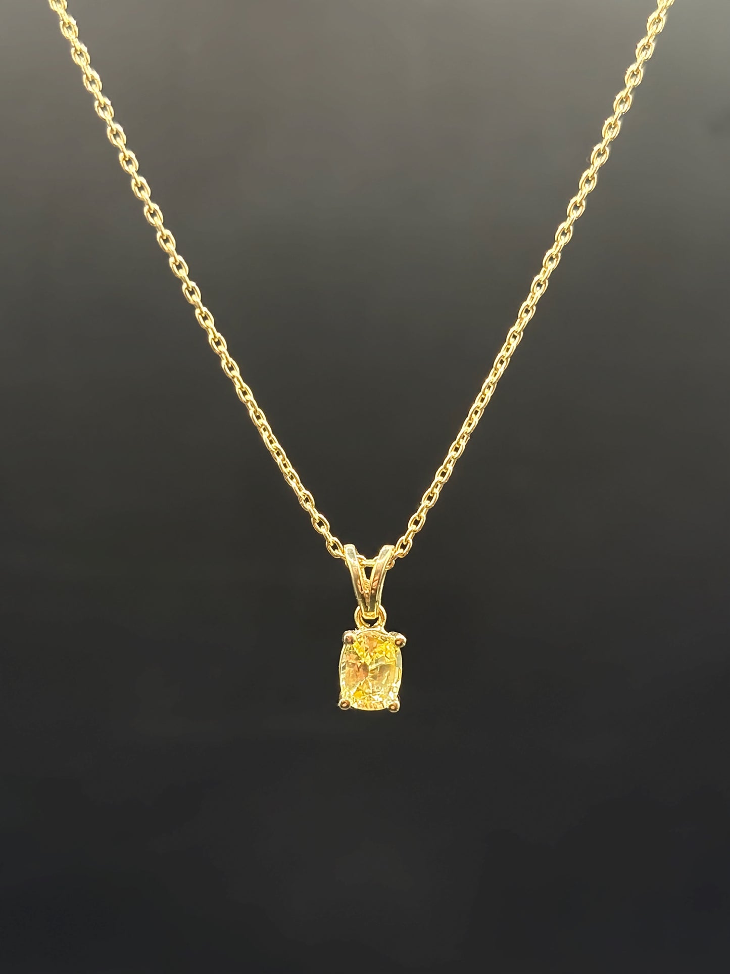 Golden Sapphire Gold Necklace