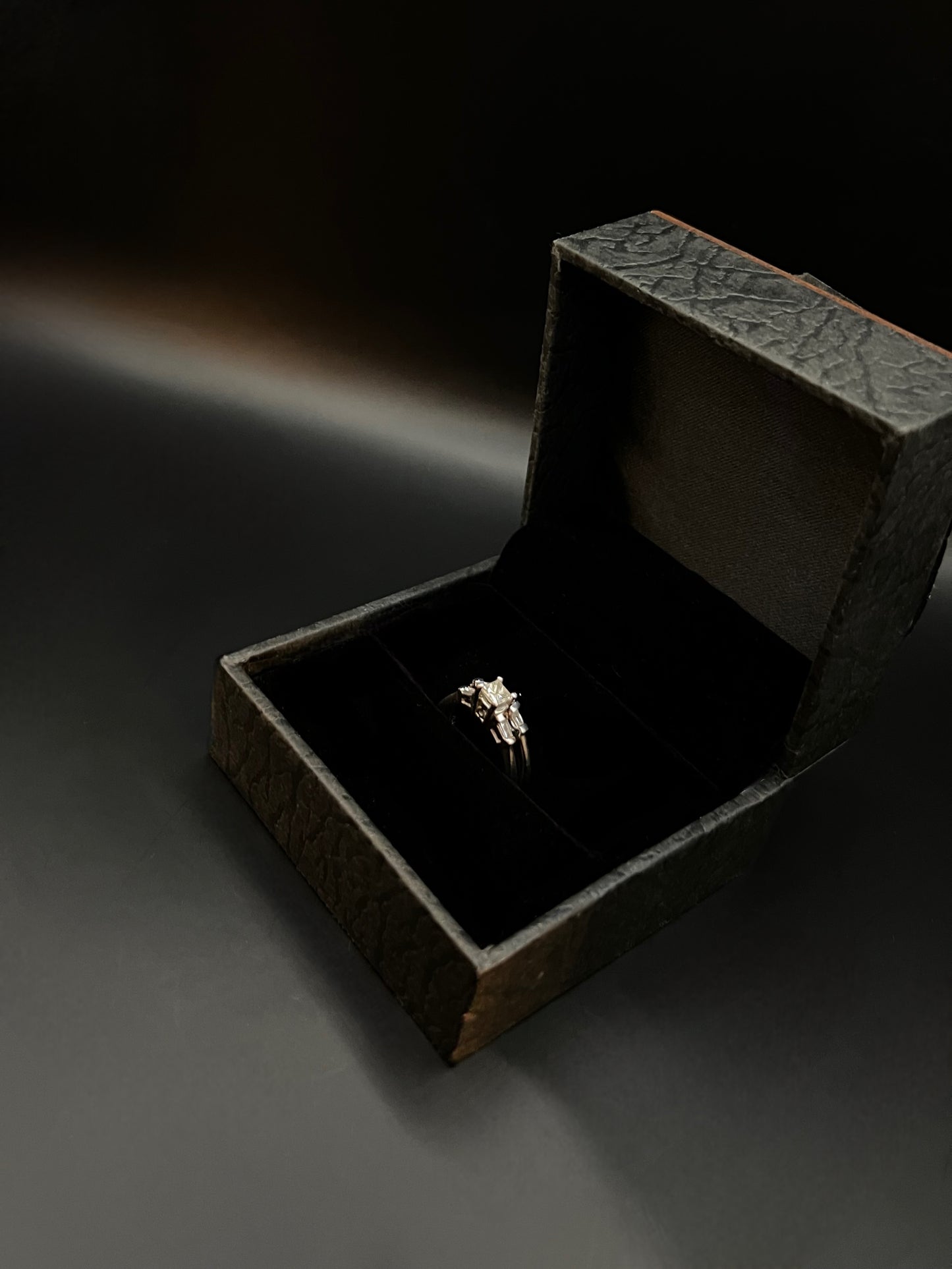 Diamond and Platinum Two Piece Engagement Ring