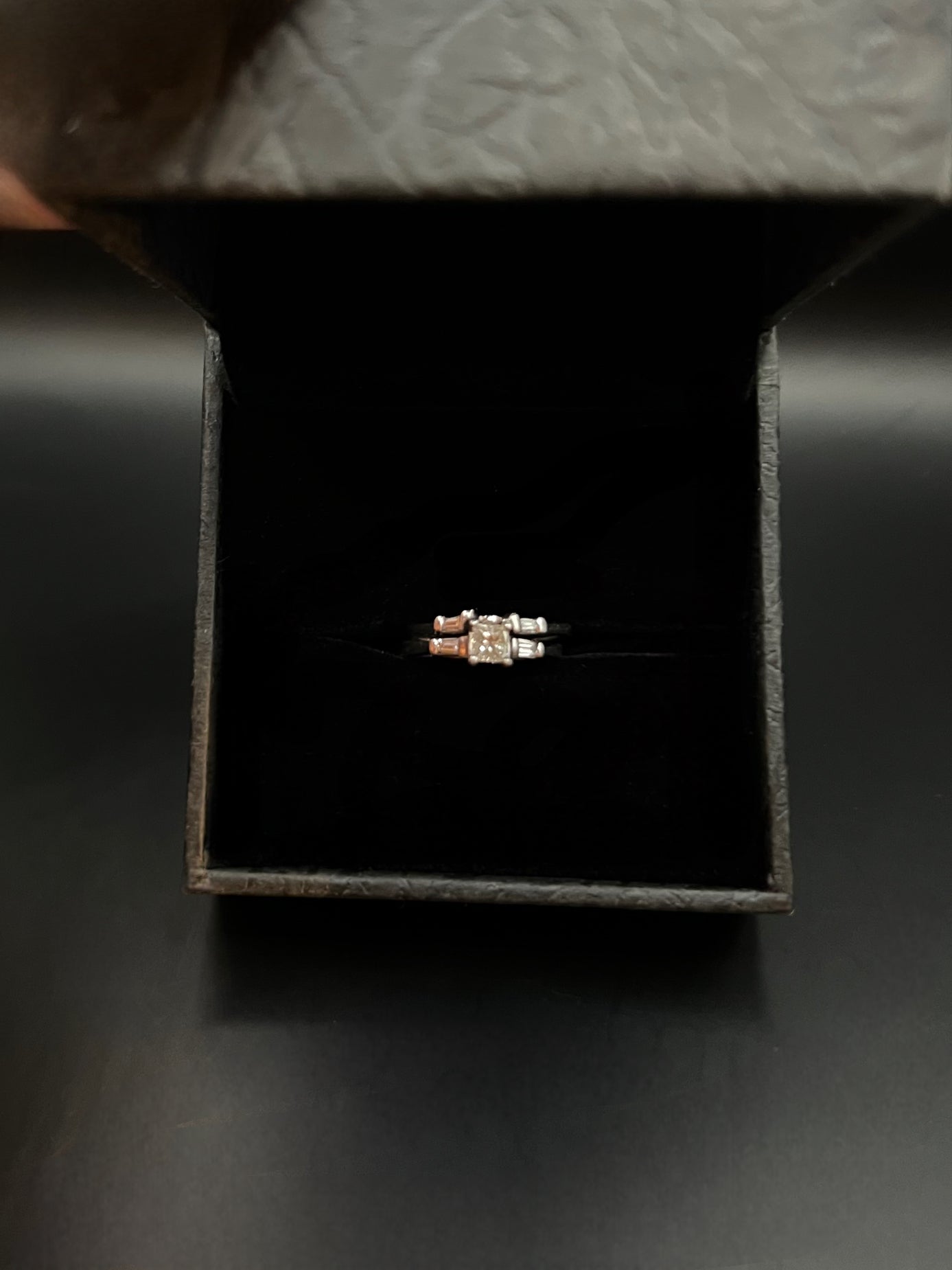 Diamond and Platinum Two Piece Engagement Ring