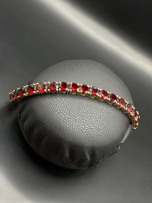 Red Garnet 29ct Tennis Bracelet