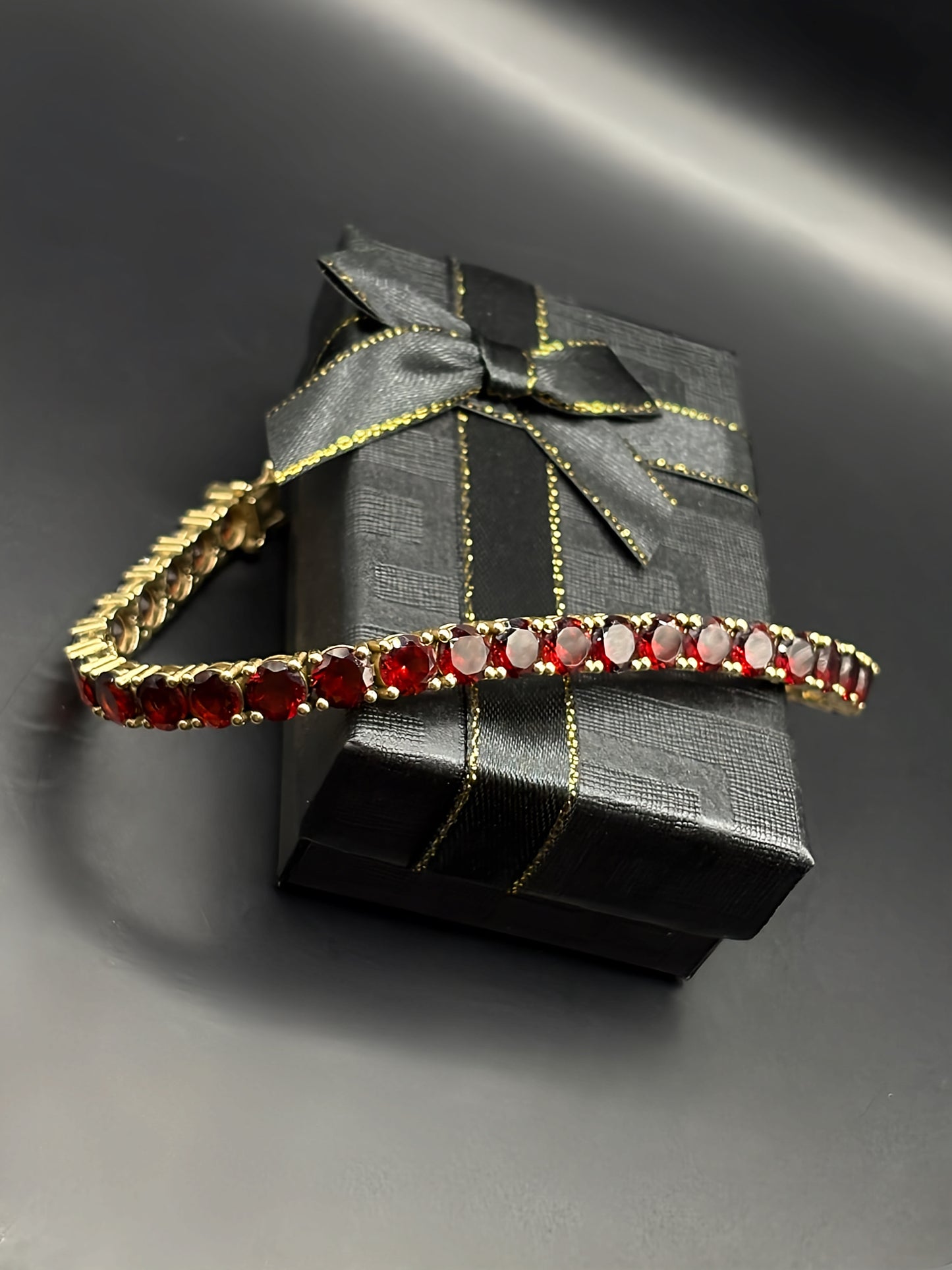 Red Garnet 29ct Tennis Bracelet