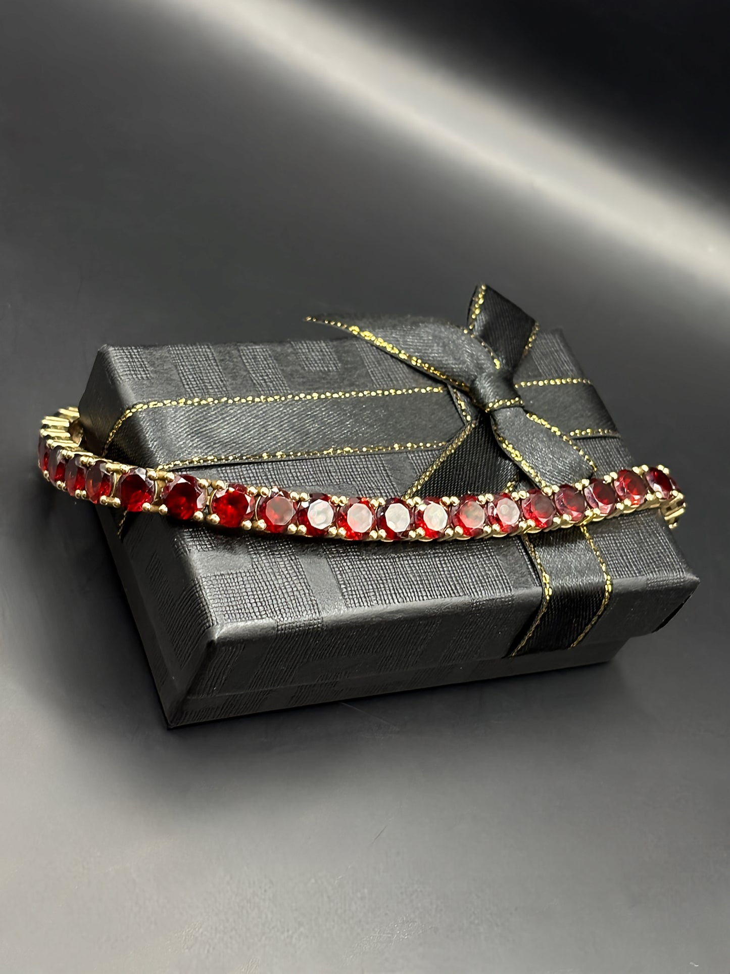 Red Garnet 29ct Tennis Bracelet