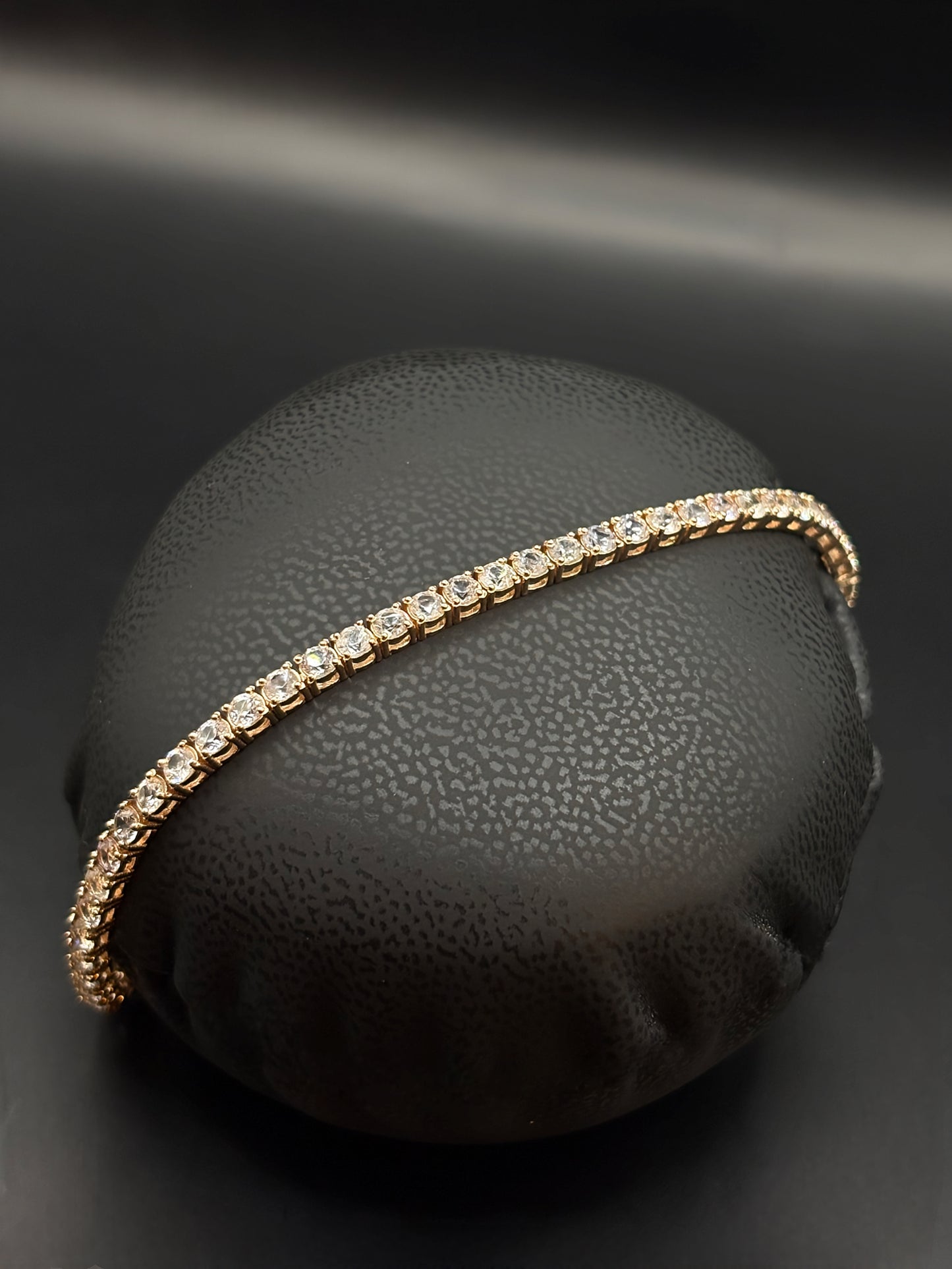 Rose Gold White Sapphire Tennis Bracelet