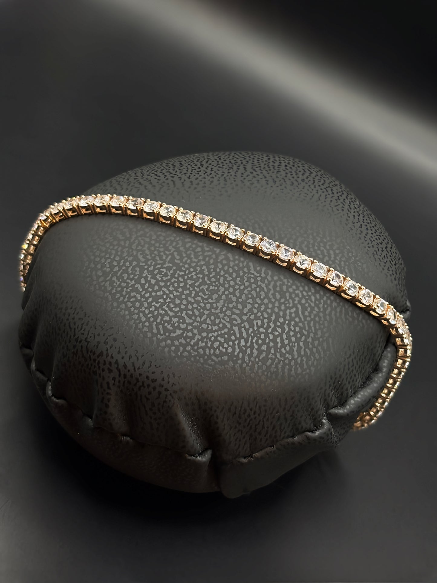 Rose Gold White Sapphire Tennis Bracelet