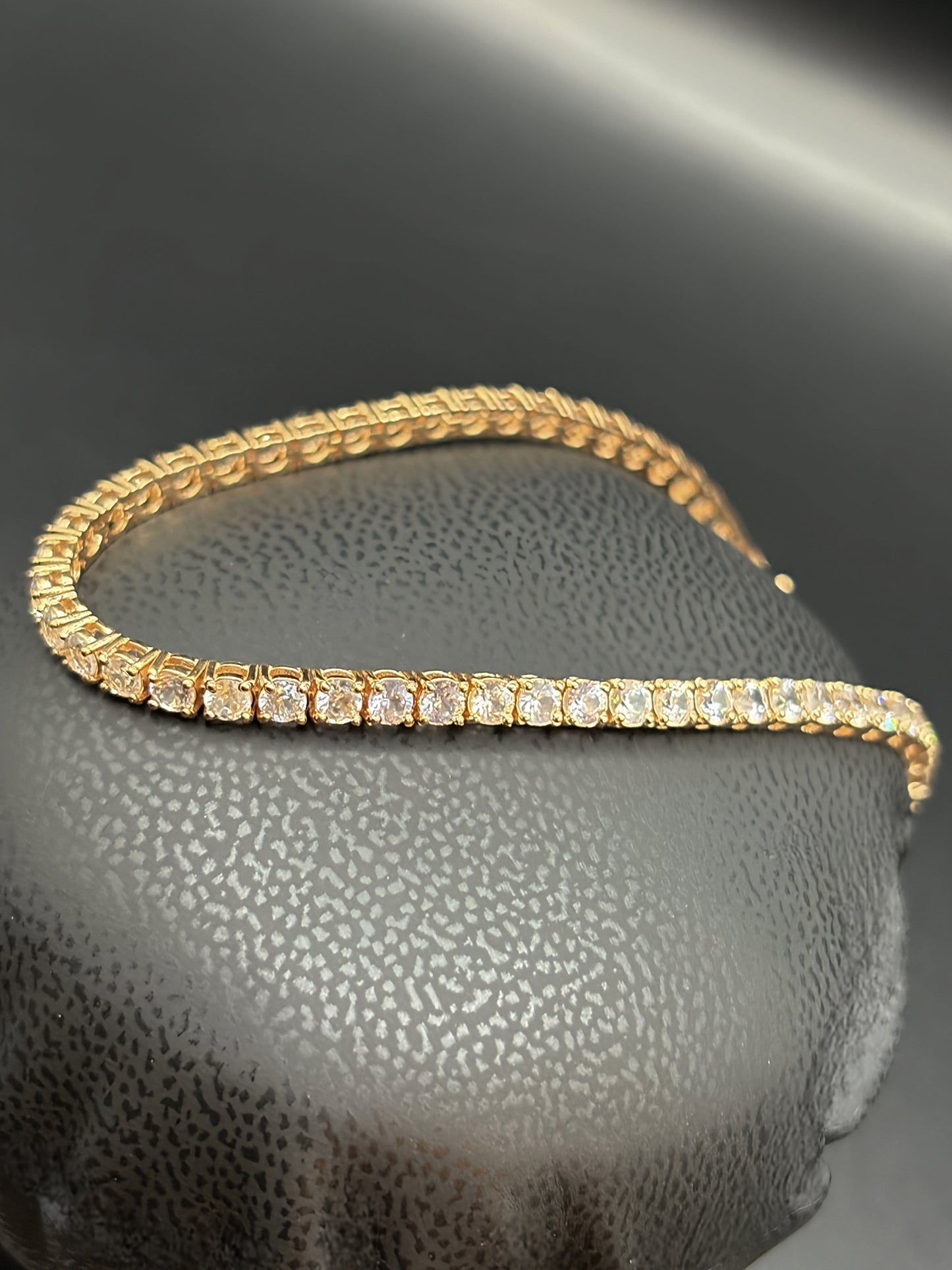 Rose Gold White Sapphire Tennis Bracelet
