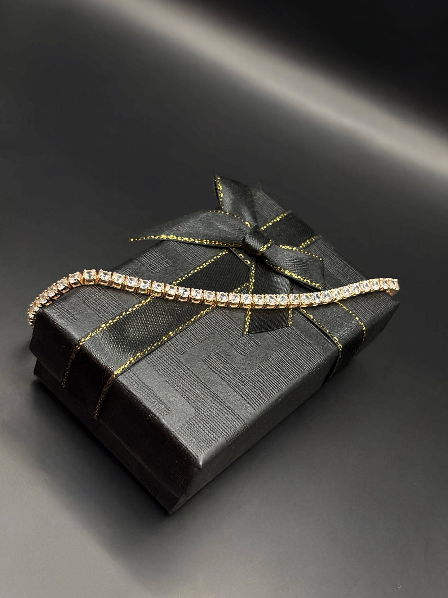 Rose Gold White Sapphire Tennis Bracelet
