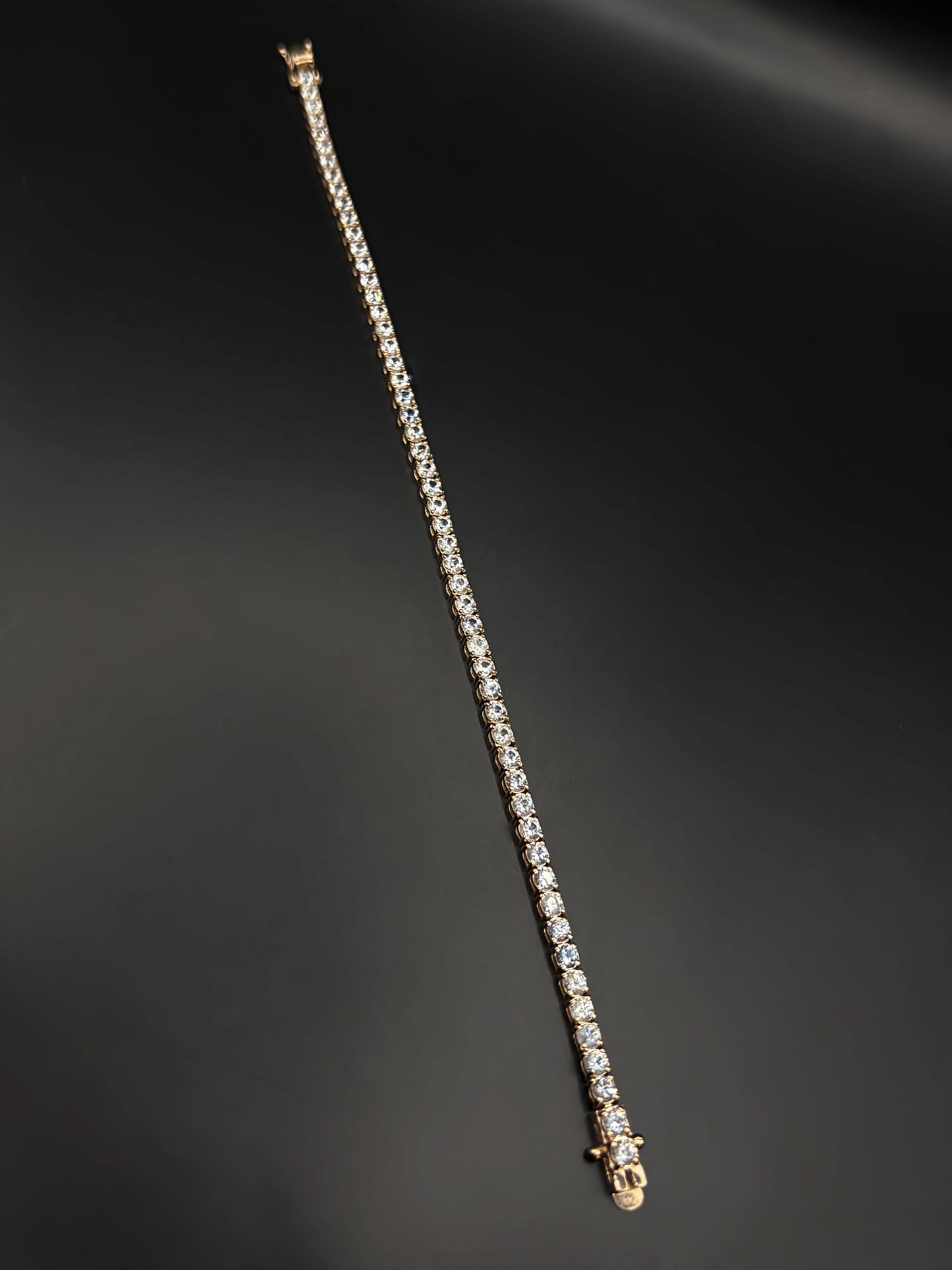 Rose Gold White Sapphire Tennis Bracelet