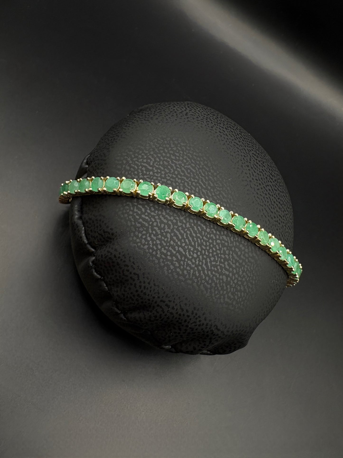 Green Emerald Tennis Bracelet
