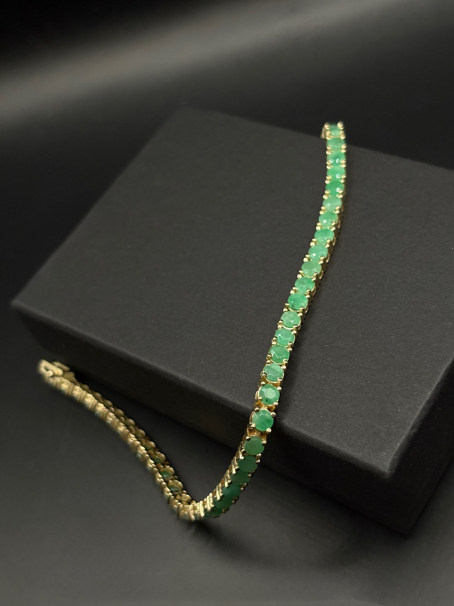 Green Emerald Tennis Bracelet