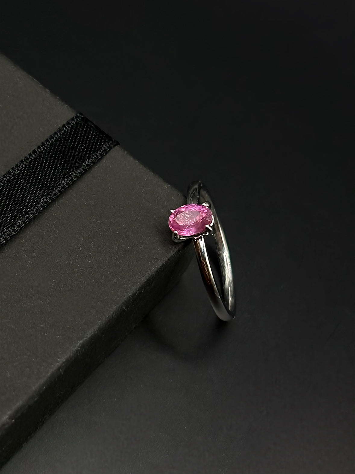 Pink Sapphire Engagement Ring