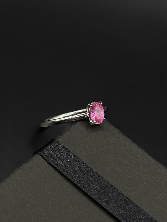Pink Sapphire Engagement Ring