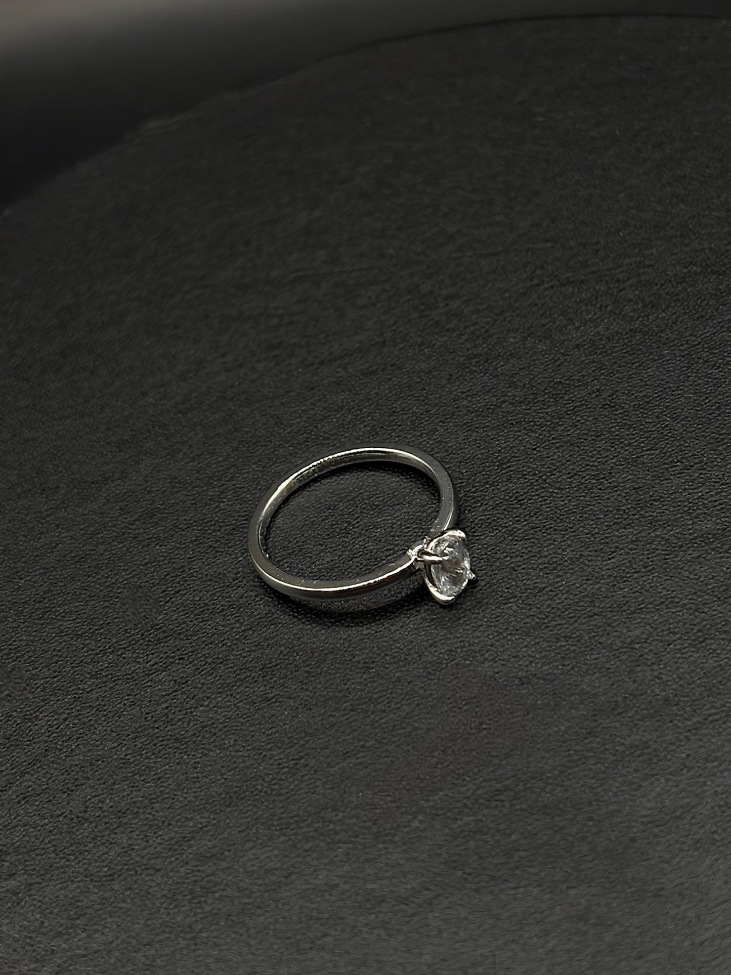 White Sapphire Engagement Ring
