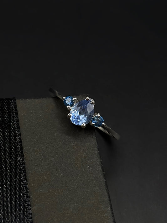 Light Blue Sapphire Engagement Ring