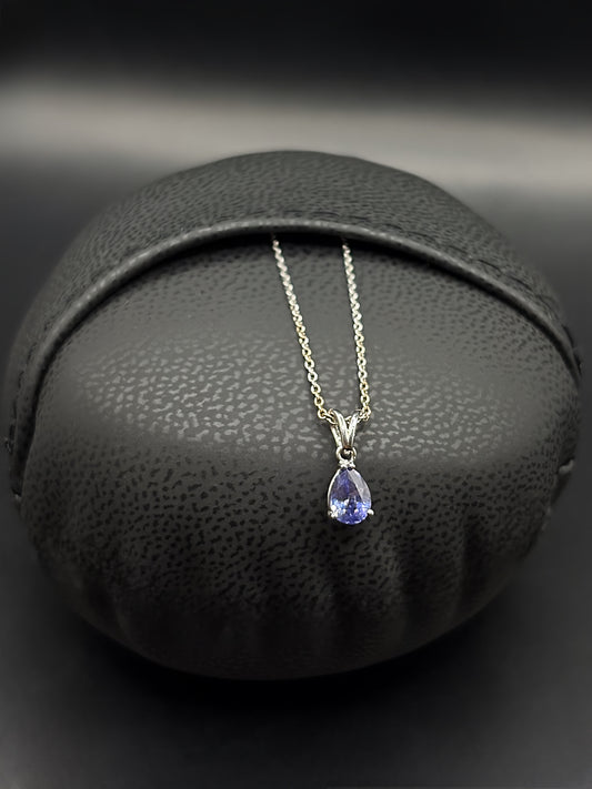 Blueish Purple Sapphire Necklace