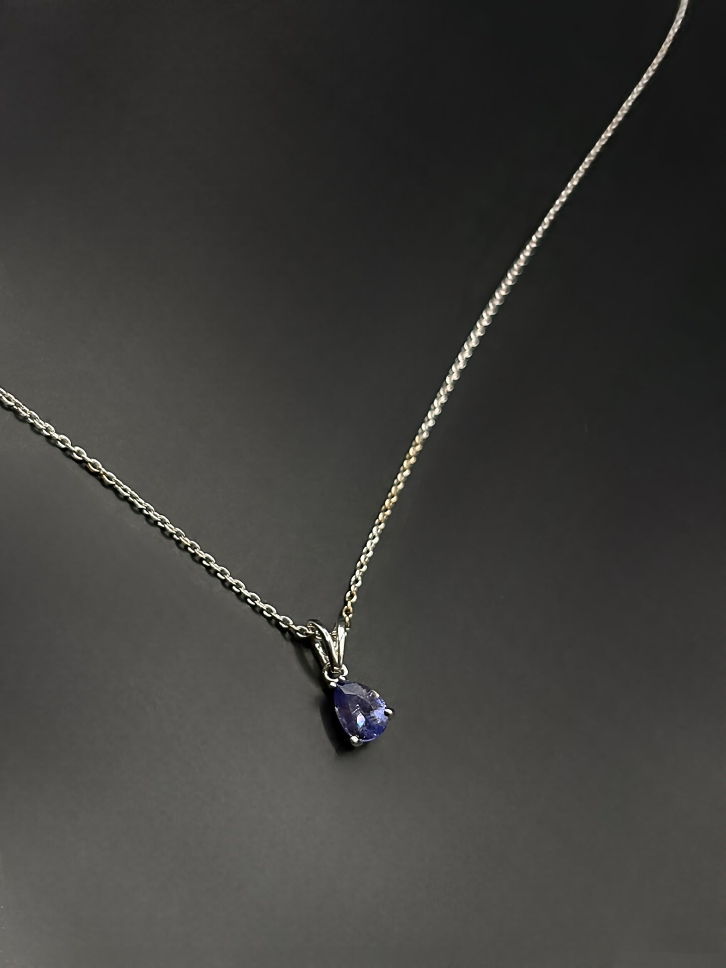 Blueish Purple Sapphire Necklace
